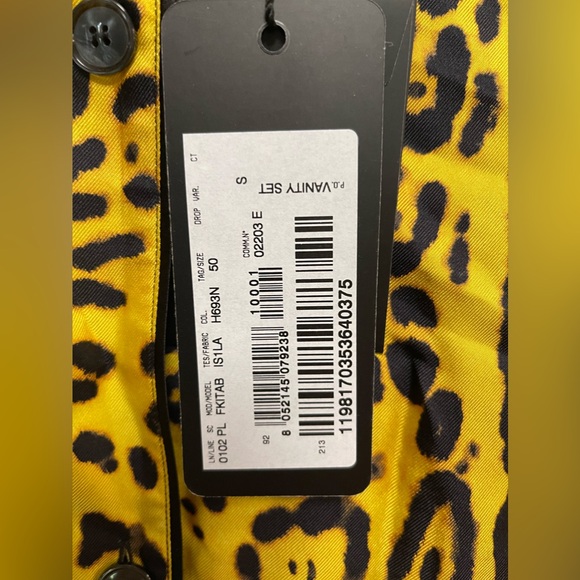 Dolce & Gabbana Yellow Leopard Silk Pajama Set, size 50 IT / 14 US - Picture 3 of 5